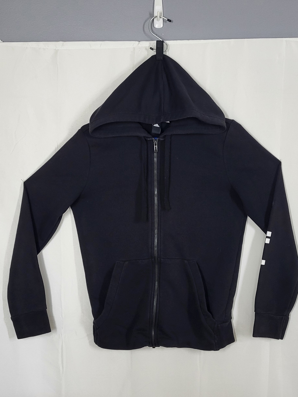 Men's Zip-Up Hooded Jacket in Black